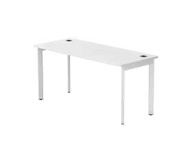 Стол прямой на металлокаркасе 1580х670х755 мм опоры 45гр Everprof ЭВО / EVO Белый/Белый images