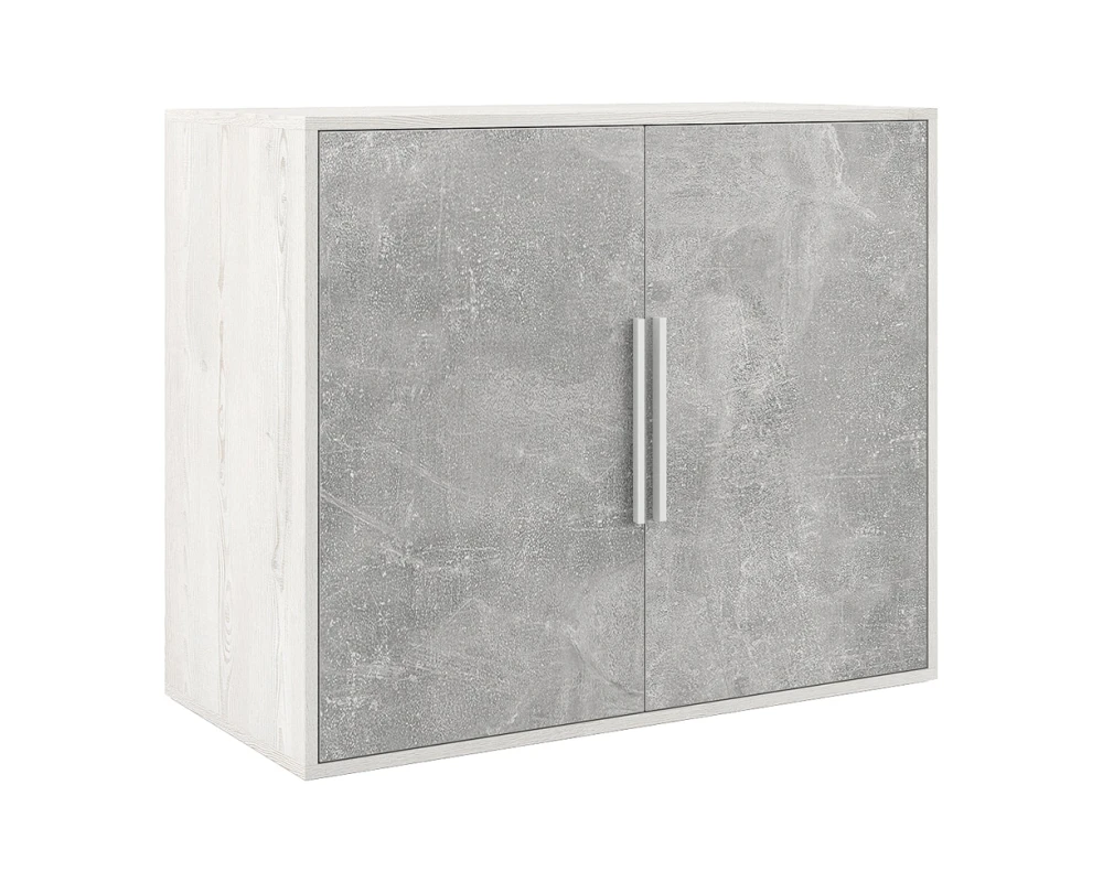 Креденция 2 двери Бетон / B-tone Сосна/Бетон светлый