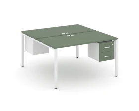 Рабочая станция 2 сторонняя с подвесными тумбами на 2 места CN.DRS-115 W 1380x1480x750 Концепт / Concept images
