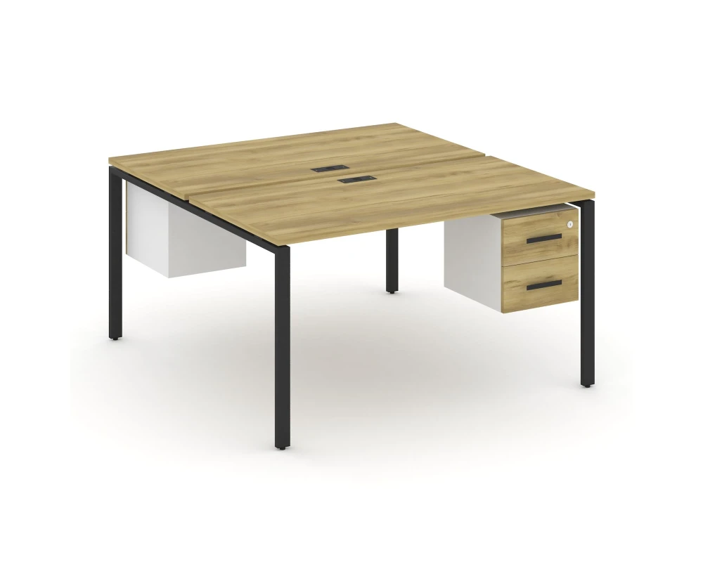Рабочая станция 2 сторонняя с подвесными тумбами на 2 места CN.DRS-115 W 1380x1480x750 Концепт / Concept