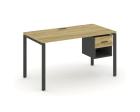 Стол рабочий с подвесной тумбой 1 открытой нишей и одним ящ. CN.SP-119 W 1380x720x750 Концепт / Concept images