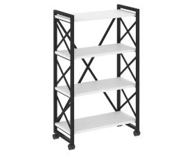 Стеллаж на колесных опорах - 4 полки 800х400х1334 Лофт / Loft images