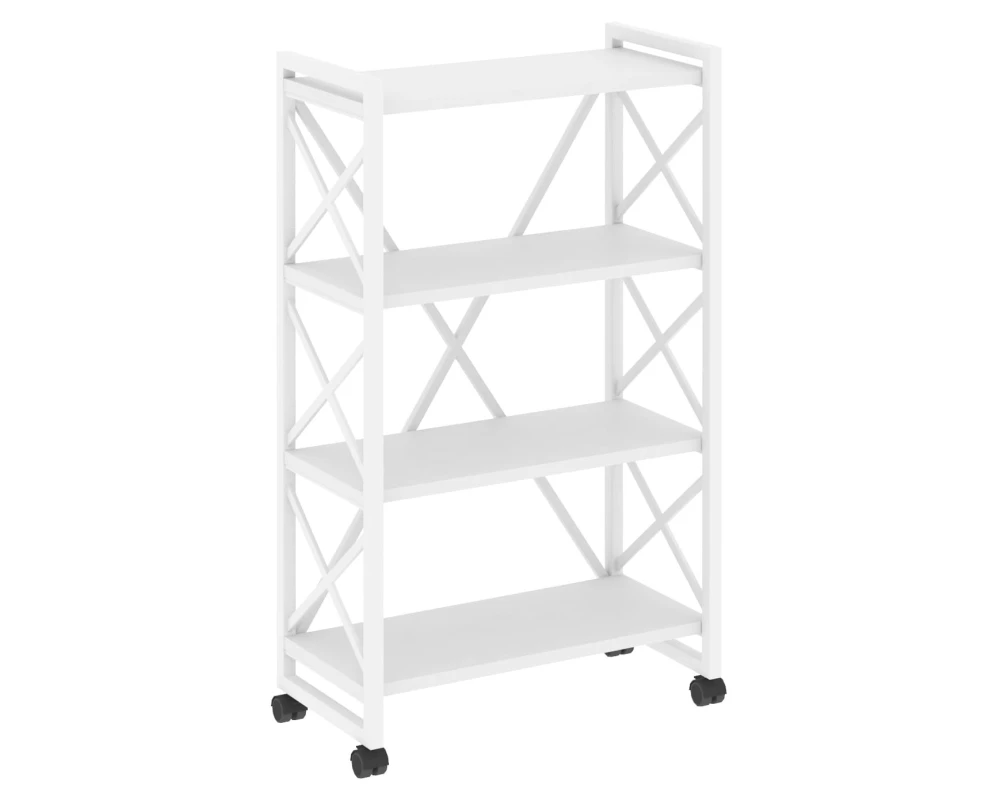 Стеллаж на колесных опорах - 4 полки 800х400х1334 Лофт / Loft