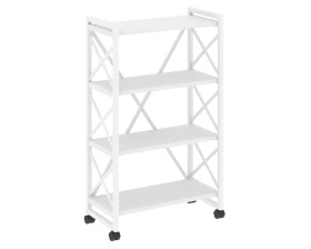 Стеллаж на колесных опорах - 4 полки 800х400х1334 Лофт / Loft images