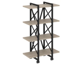 Стеллаж на колесных опорах - 4 полки V 800х400х1334 Лофт / Loft images