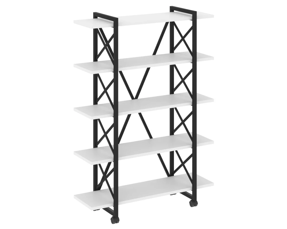 Стеллаж на колесных опорах - 5 полок 1200х400х1704 Лофт / Loft