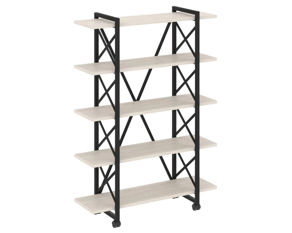 Стеллаж на колесных опорах - 5 полок 1200х400х1704 Лофт / Loft