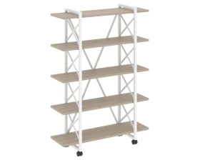 Стеллаж на колесных опорах - 5 полок 1200х400х1704 Лофт / Loft images