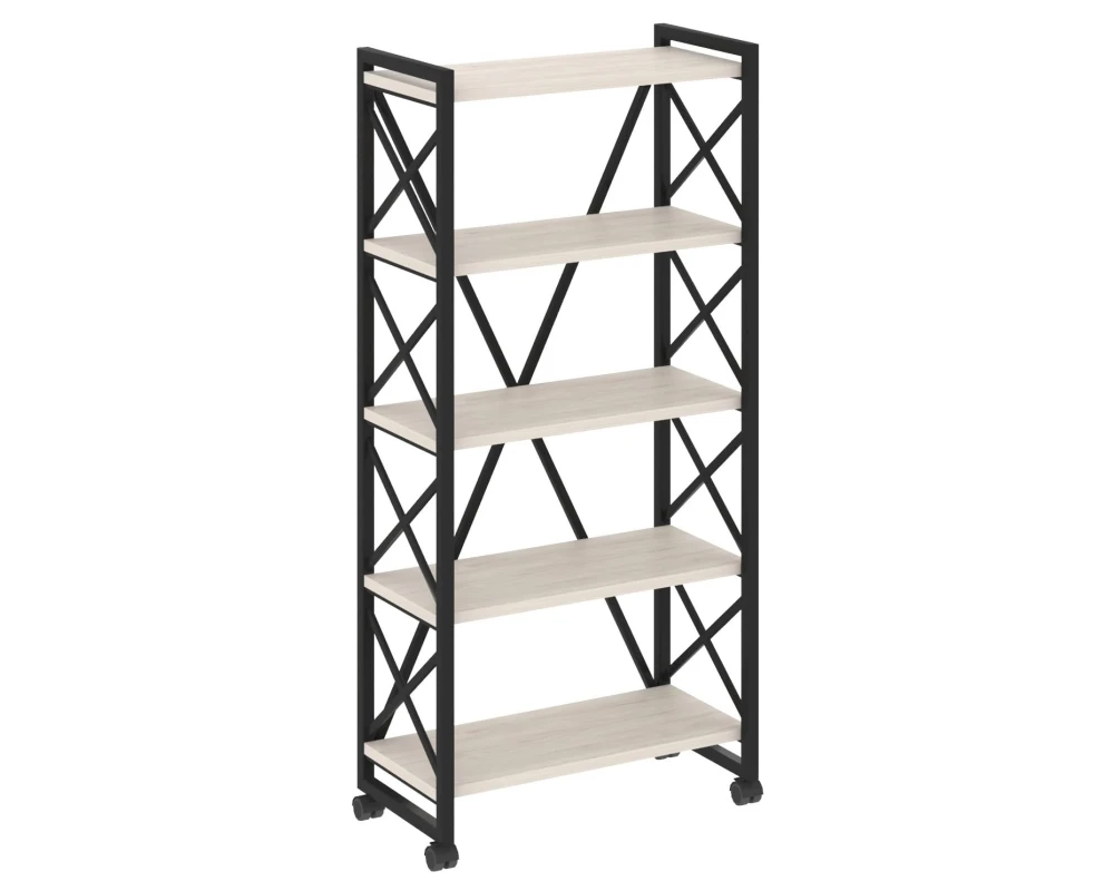 Стеллаж на колесных опорах - 5полок 800х400х1704 Лофт / Loft