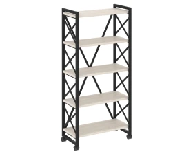 Стеллаж на колесных опорах - 5полок 800х400х1704 Лофт / Loft images