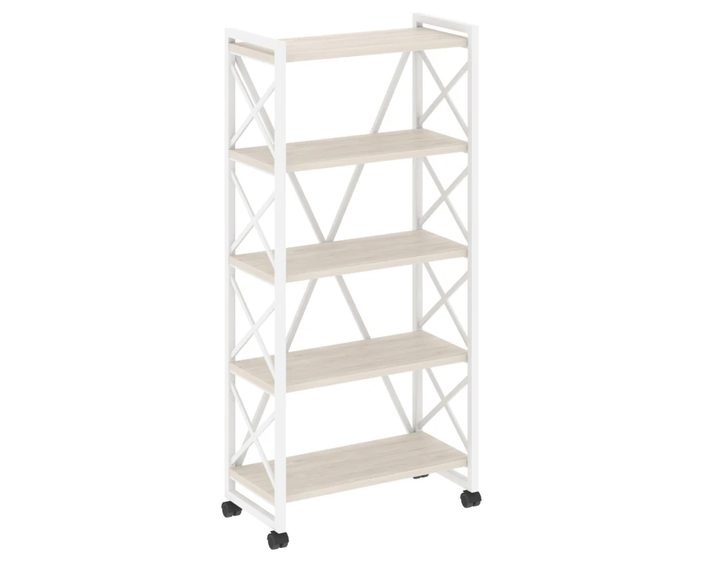 Стеллаж на колесных опорах - 5полок 800х400х1704 Лофт / Loft