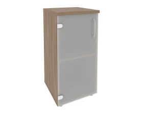 Шкаф низкий узкий левый (1 низкий фасад стекло) 400x420x823 Оникс / Onix images