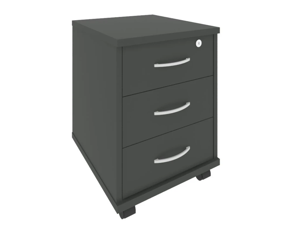 Тумба подкатная 3 ящика с замком Рива / Riva