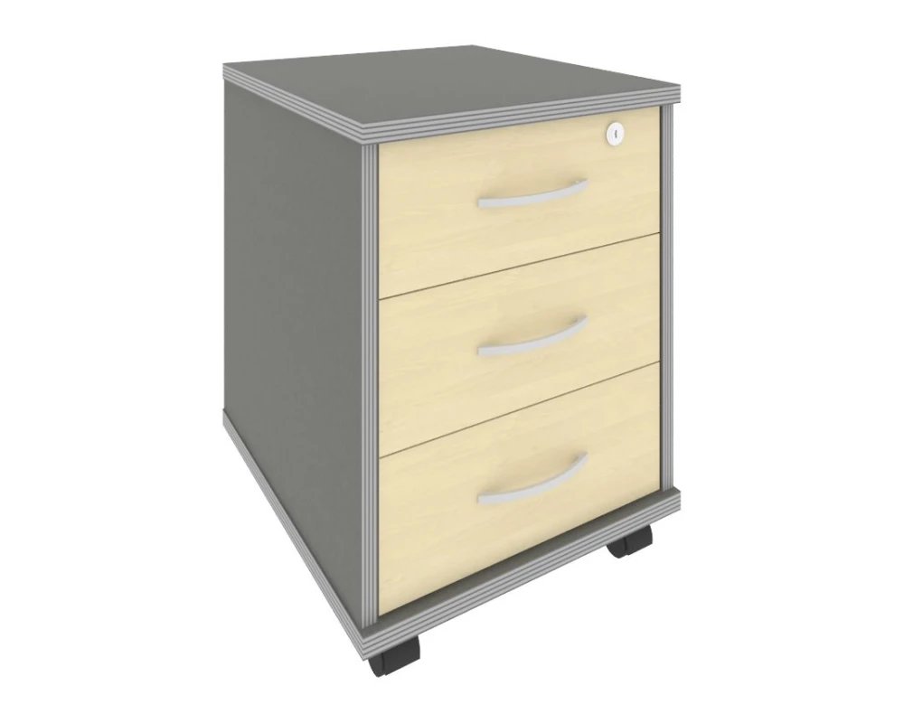 Тумба подкатная 3 ящика с замком Рива / Riva