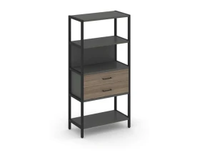 Односекционный стеллаж четырехярусный с ящиками 810х400х1613 Шелф Систем / Shelf System images