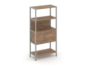 Односекционный стеллаж четырехярусный с ящиками 810х400х1613 Шелф Систем / Shelf System images
