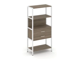Односекционный стеллаж четырехярусный с ящиками 810х400х1613 Шелф Систем / Shelf System images