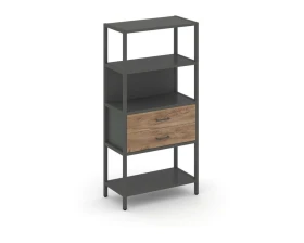 Односекционный стеллаж четырехярусный с ящиками 810х400х1613 Шелф Систем / Shelf System images