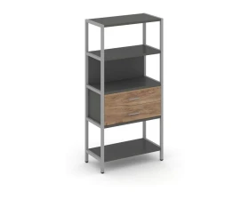 Односекционный стеллаж четырехярусный с ящиками 810х400х1613 Шелф Систем / Shelf System images