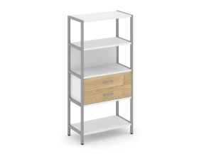 Односекционный стеллаж четырехярусный с ящиками 810х400х1613 Шелф Систем / Shelf System images