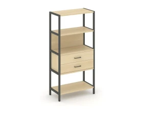Односекционный стеллаж четырехярусный с ящиками 810х400х1613 Шелф Систем / Shelf System images