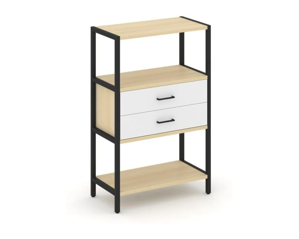 Односекционный стеллаж трехярусный с ящиками 810х400х1246 Шелф Систем / Shelf System