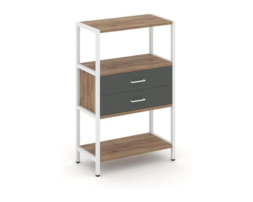 Односекционный стеллаж трехярусный с ящиками 810х400х1246 Шелф Систем / Shelf System