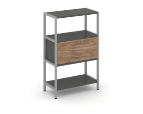 Односекционный стеллаж трехярусный с ящиками 810х400х1246 Шелф Систем / Shelf System images