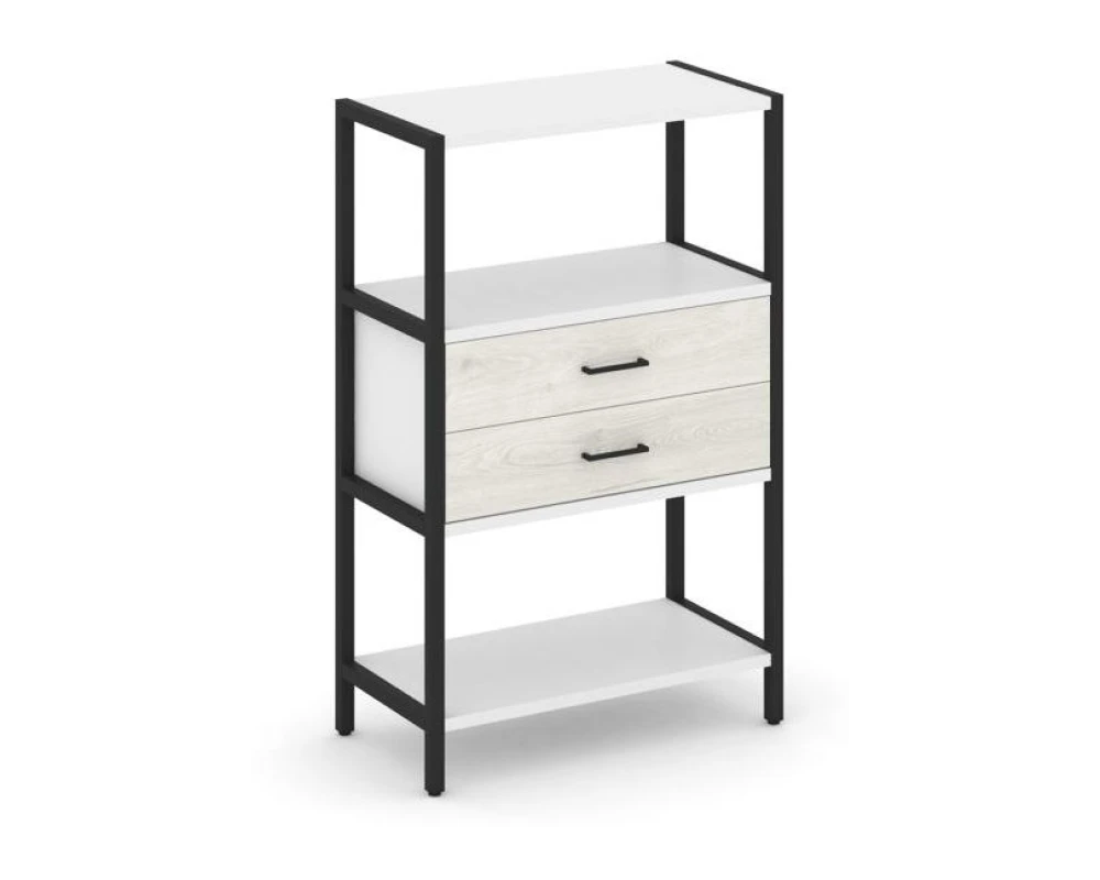 Односекционный стеллаж трехярусный с ящиками 810х400х1246 Шелф Систем / Shelf System