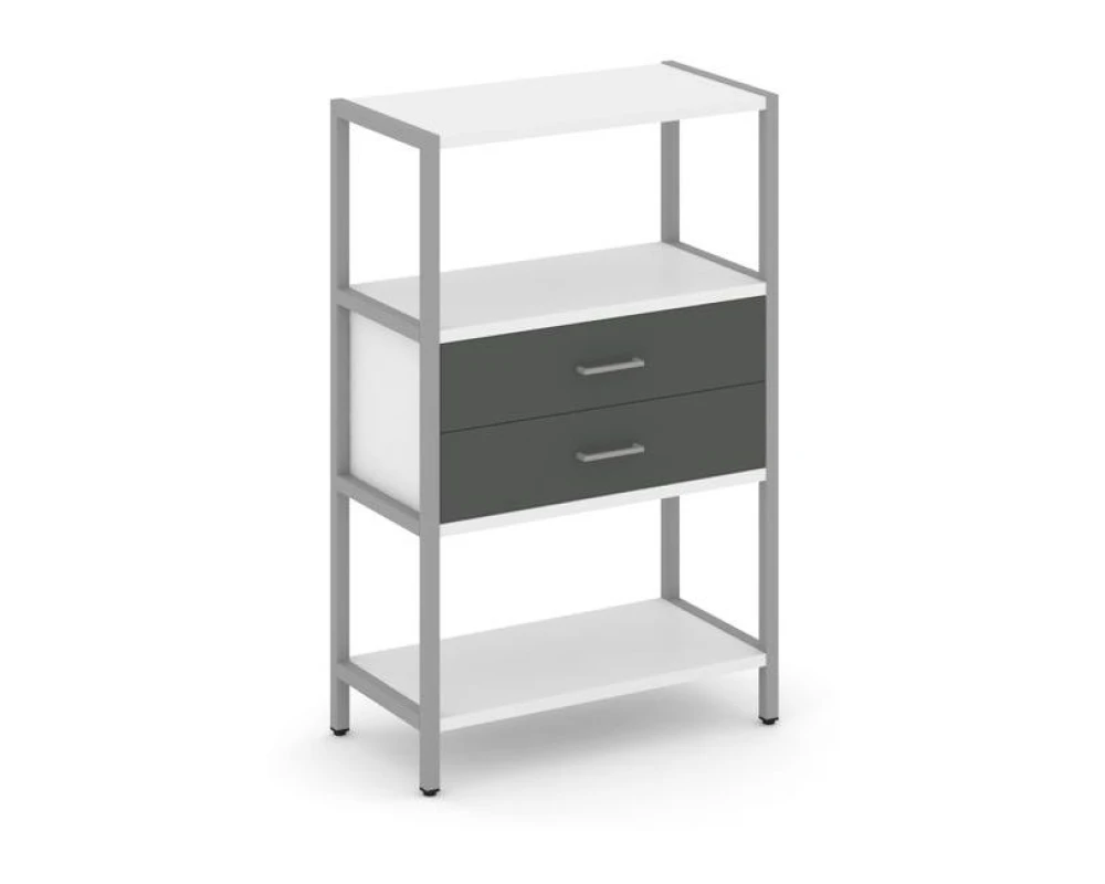 Односекционный стеллаж трехярусный с ящиками 810х400х1246 Шелф Систем / Shelf System