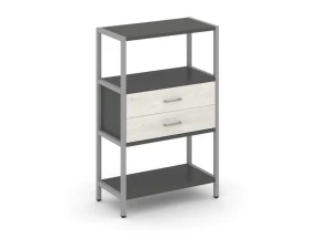 Односекционный стеллаж трехярусный с ящиками 810х400х1246 Шелф Систем / Shelf System images