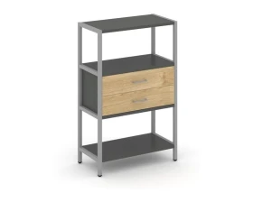 Односекционный стеллаж трехярусный с ящиками 810х400х1246 Шелф Систем / Shelf System images