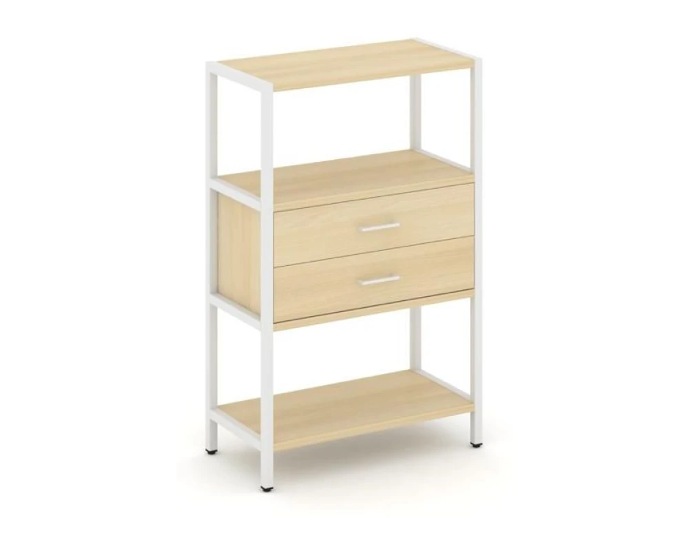 Односекционный стеллаж трехярусный с ящиками 810х400х1246 Шелф Систем / Shelf System
