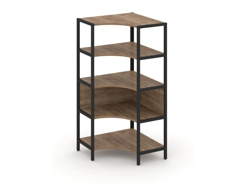 Односекционный угловой стеллаж четырехярусный 810х810х1613 Шелф Систем / Shelf System