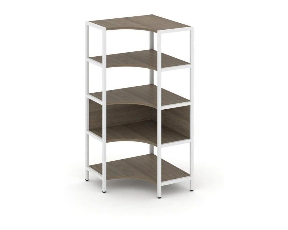 Односекционный угловой стеллаж четырехярусный 810х810х1613 Шелф Систем / Shelf System
