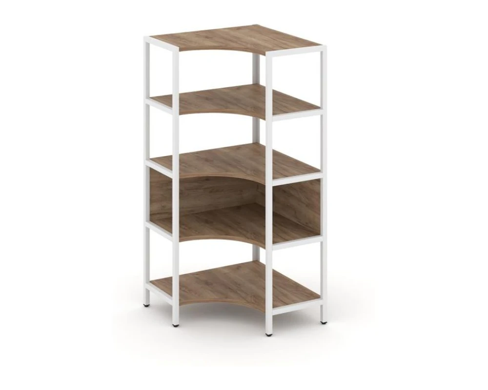 Односекционный угловой стеллаж четырехярусный 810х810х1613 Шелф Систем / Shelf System