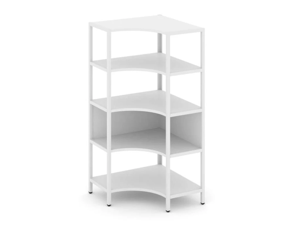 Односекционный угловой стеллаж четырехярусный 810х810х1613 Шелф Систем / Shelf System
