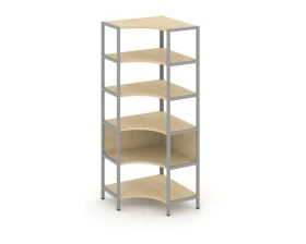 Односекционный угловой стеллаж пятиярусный 810х810х1980 Шелф Систем / Shelf System images