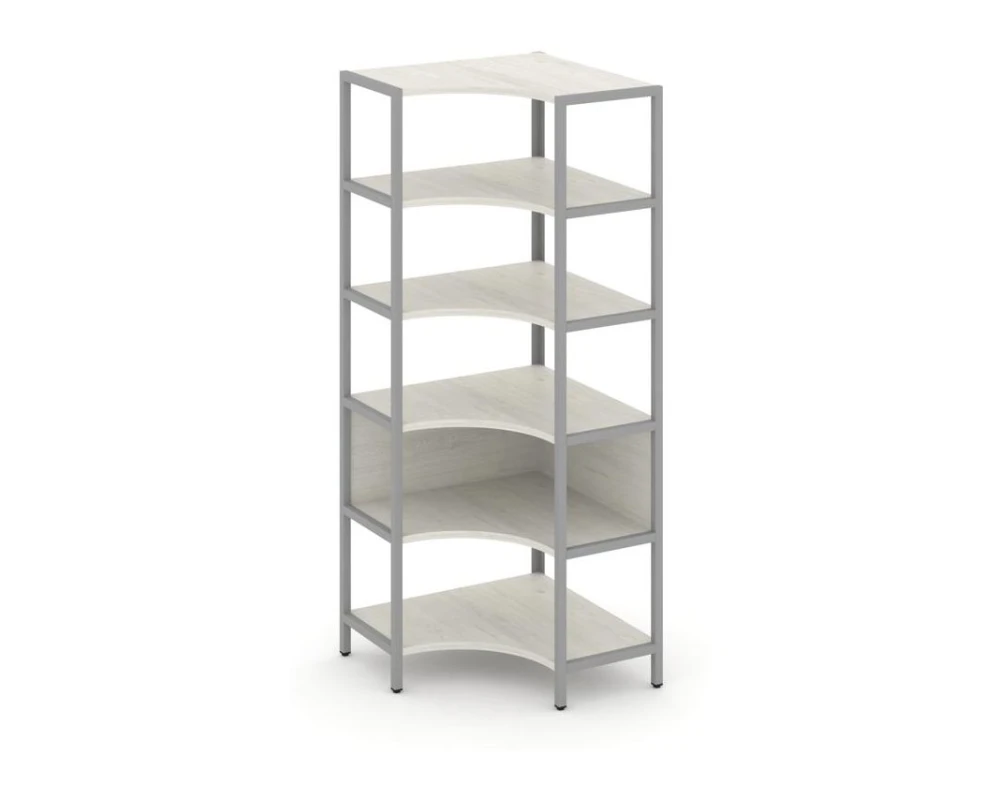 Односекционный угловой стеллаж пятиярусный 810х810х1980 Шелф Систем / Shelf System