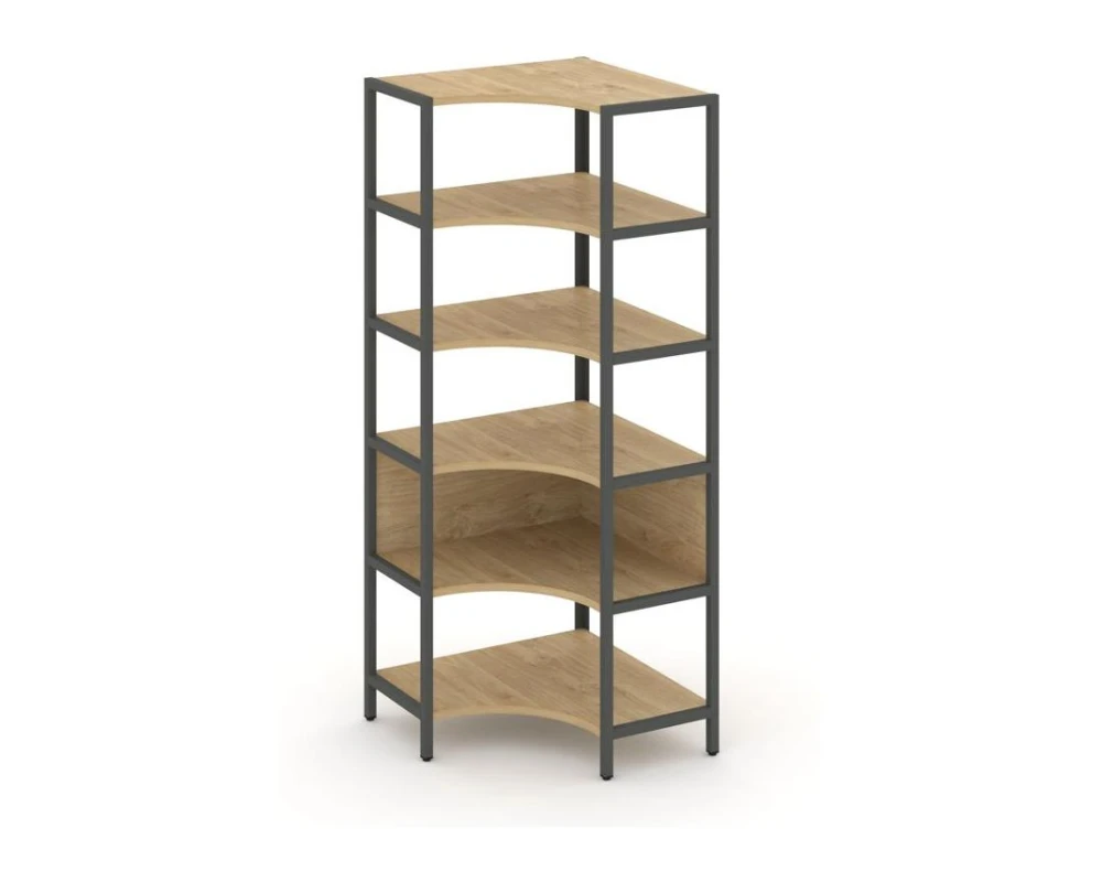 Односекционный угловой стеллаж пятиярусный 810х810х1980 Шелф Систем / Shelf System