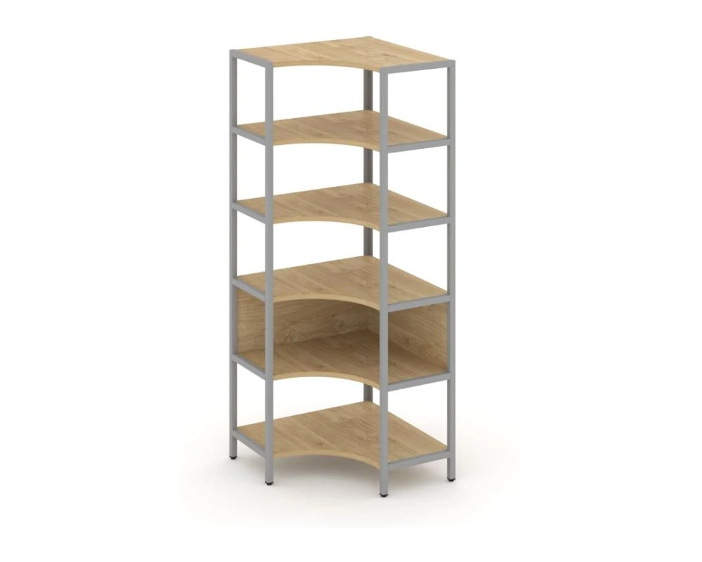 Односекционный угловой стеллаж пятиярусный 810х810х1980 Шелф Систем / Shelf System