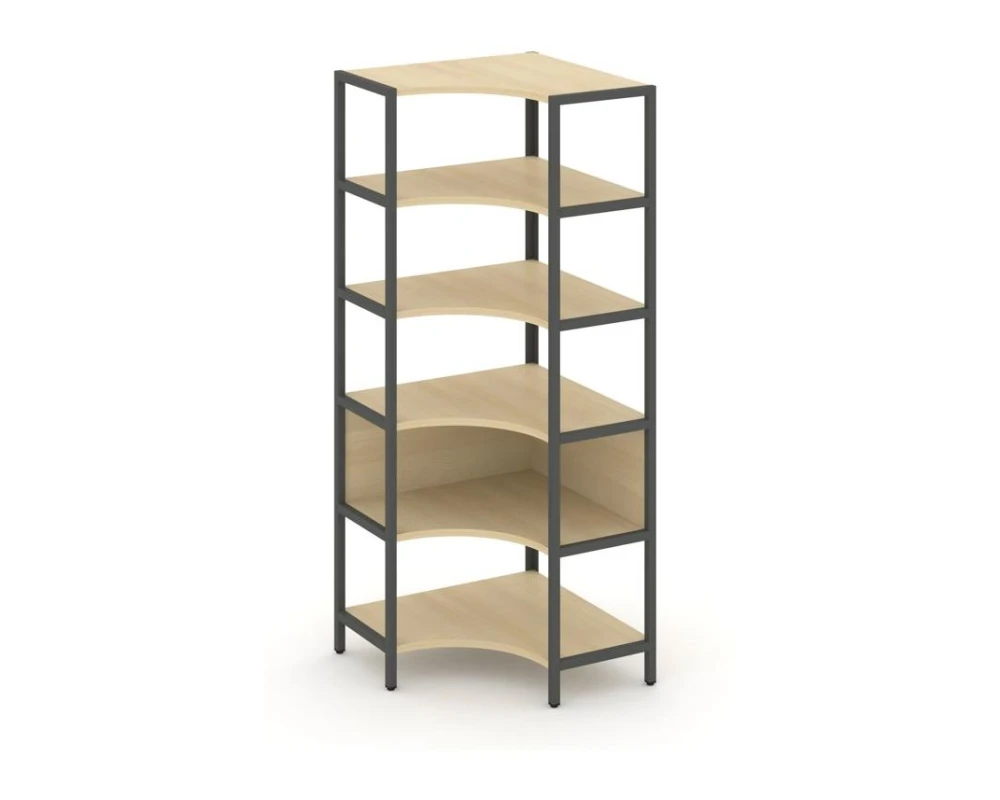 Односекционный угловой стеллаж пятиярусный 810х810х1980 Шелф Систем / Shelf System