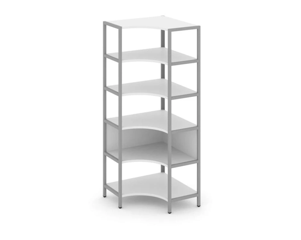 Односекционный угловой стеллаж пятиярусный 810х810х1980 Шелф Систем / Shelf System