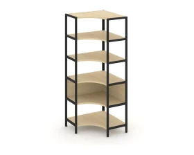 Односекционный угловой стеллаж пятиярусный 810х810х1980 Шелф Систем / Shelf System images