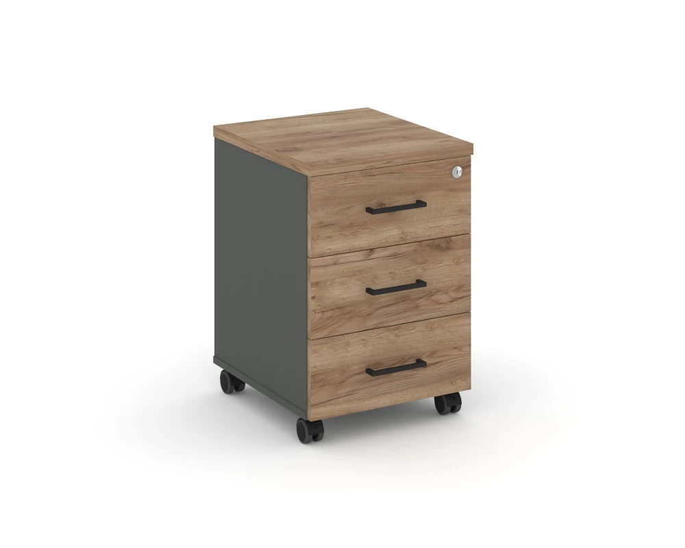 Тумба мобильная 3 ящ. Стандартные колеса 416x460x611 Стайл Проджект / Style Project