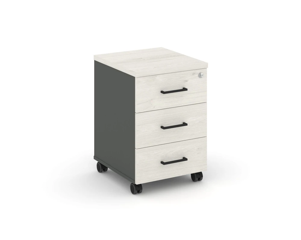 Тумба мобильная 3 ящ. Стандартные колеса 416x460x611 Стайл Проджект / Style Project