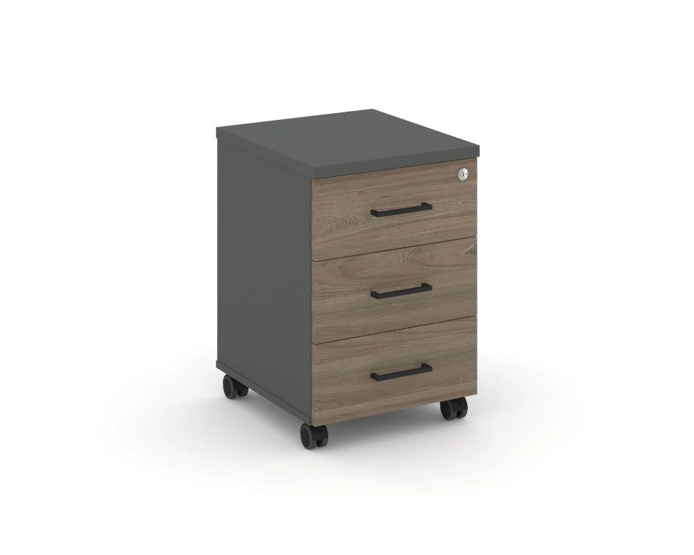 Тумба мобильная 3 ящ. Стандартные колеса 416x460x611 Стайл Проджект / Style Project