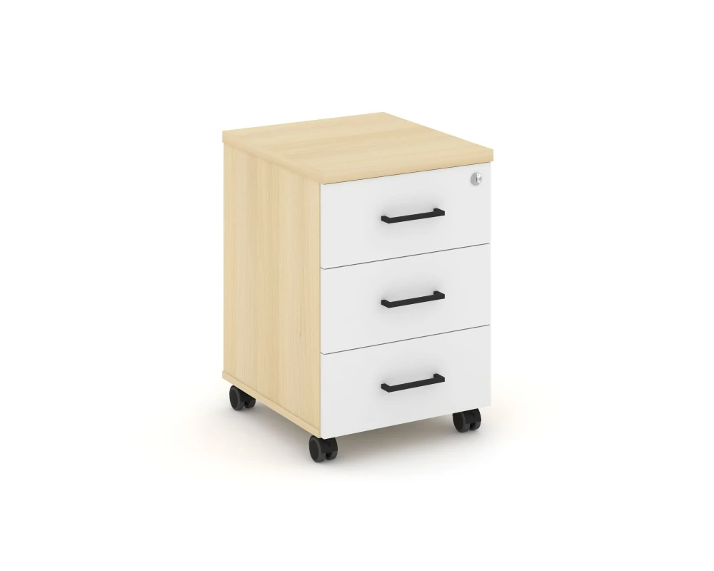 Тумба мобильная 3 ящ. Стандартные колеса 416x460x611 Стайл Проджект / Style Project