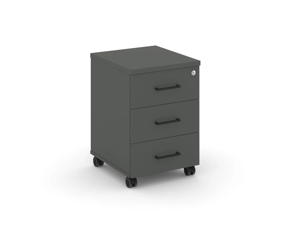 Тумба мобильная 3 ящ. Стандартные колеса 416x460x611 Стайл Проджект / Style Project