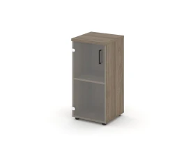 Шкаф низкий узкий левый прозр. стекло 400x400x833 Стайл Проджект / Style Project images